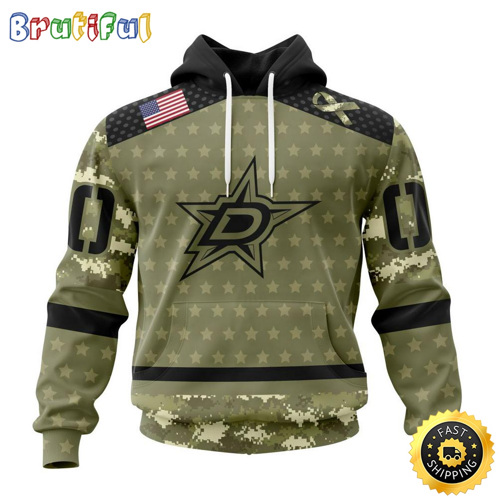 Personalized NHL Dallas Stars Hoodie Special Camo Military Appreciation All Over Print 3D Hoodie Unisex Hoodie 1 molkf9