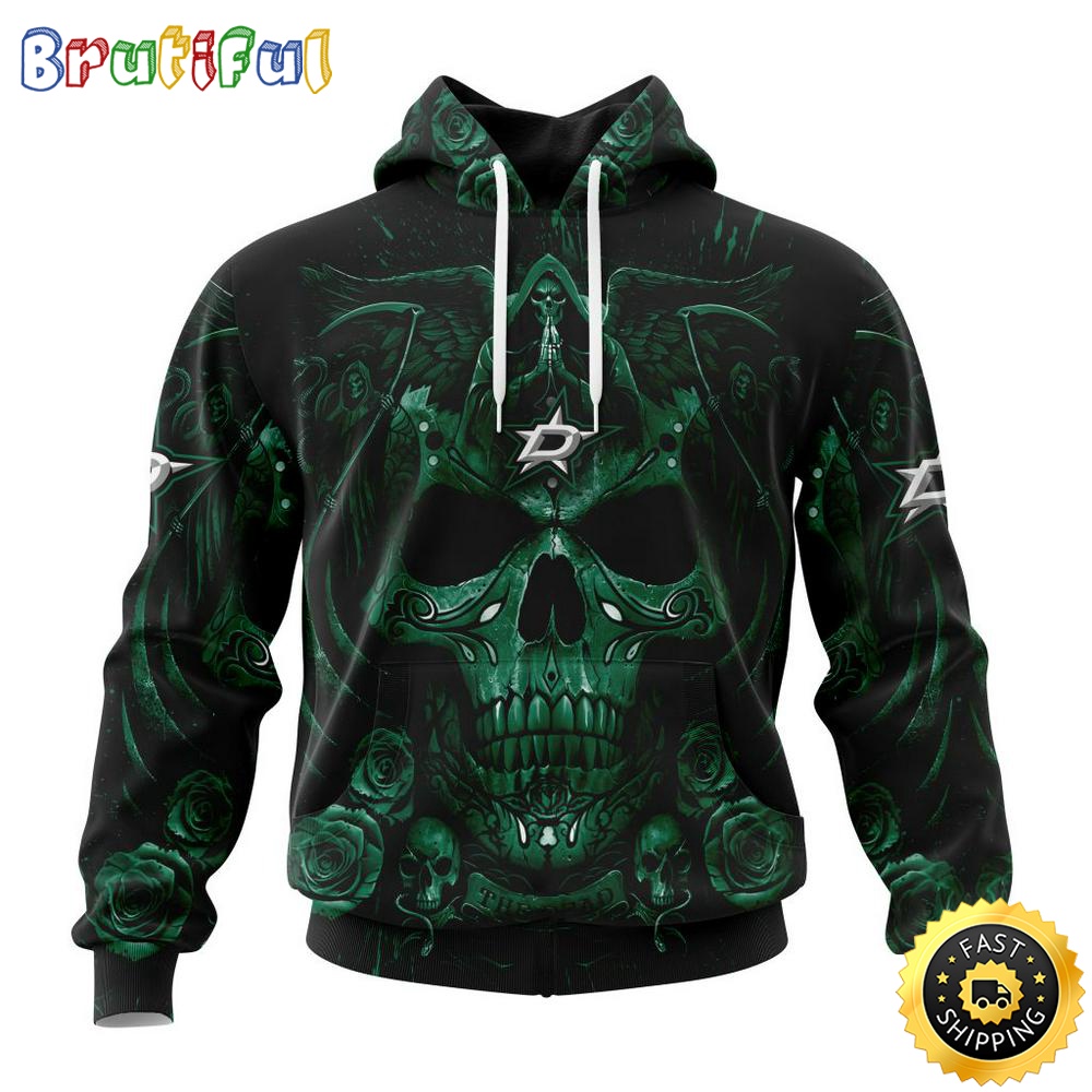 Personalized NHL Dallas Stars Hoodie Special Design With Skull Art All Over Print 3D Hoodie Unisex Tshirt Hoodie 1 p6u662