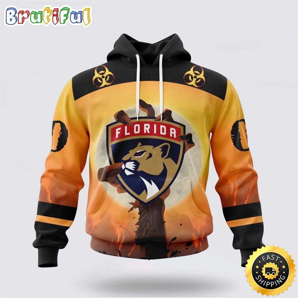 Personalized NHL Detroit Red Wings All Over Print 3D Hoodie Special Zombie Design For Halloween 1 xupto6