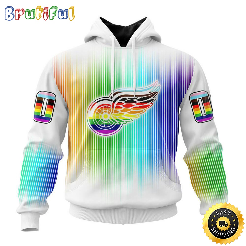 Personalized NHL Detroit Red Wings Hoodie Special Design For Pride Month All Over Print 3D Hoodie Unisex Hoodie Tshirt 1 pvdsjj