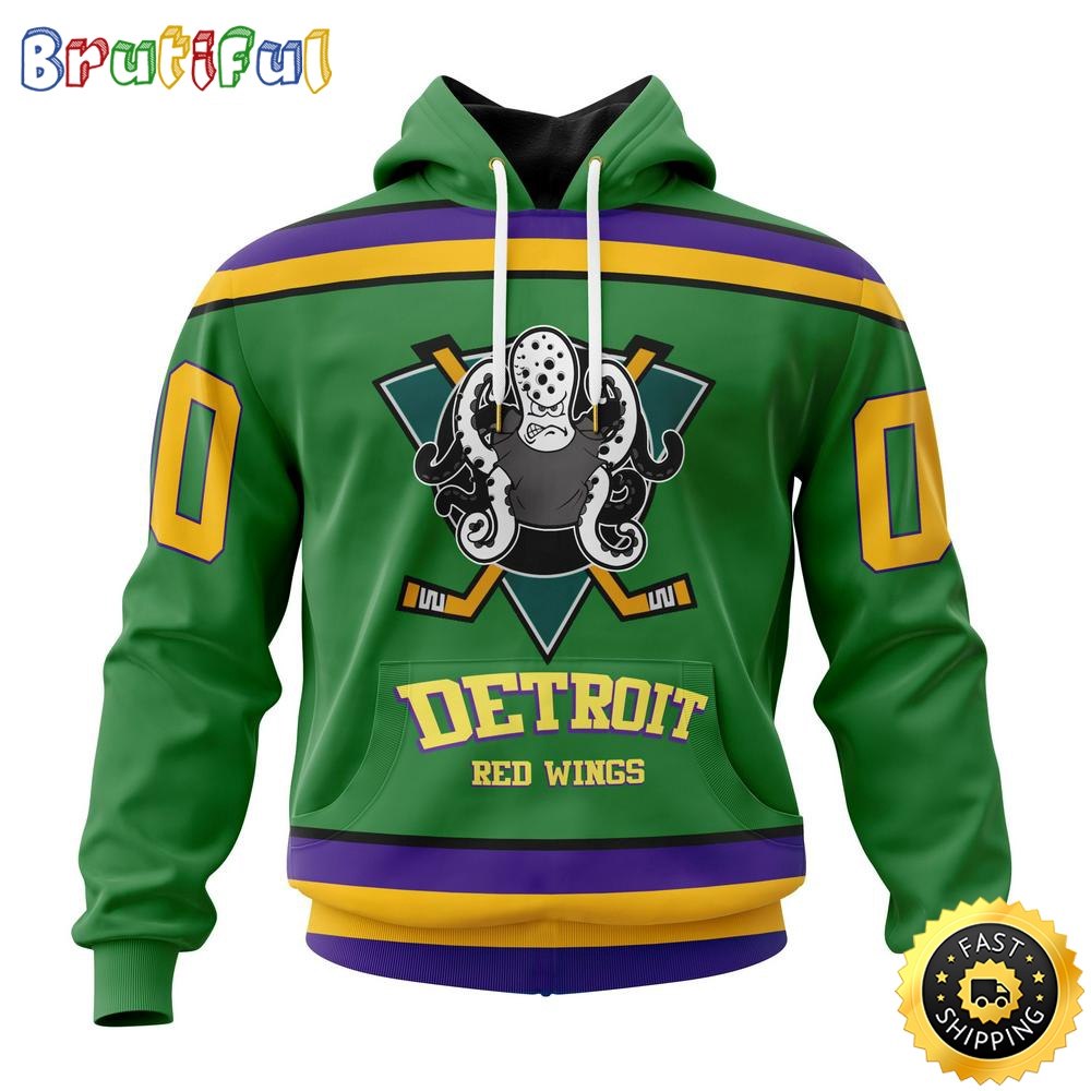 Personalized NHL Detroit Red Wings Hoodie Specialized Design X The Mighty Ducks All Over Print 3D Hoodie Unisex Hoodie Tshirt 1 x25zep