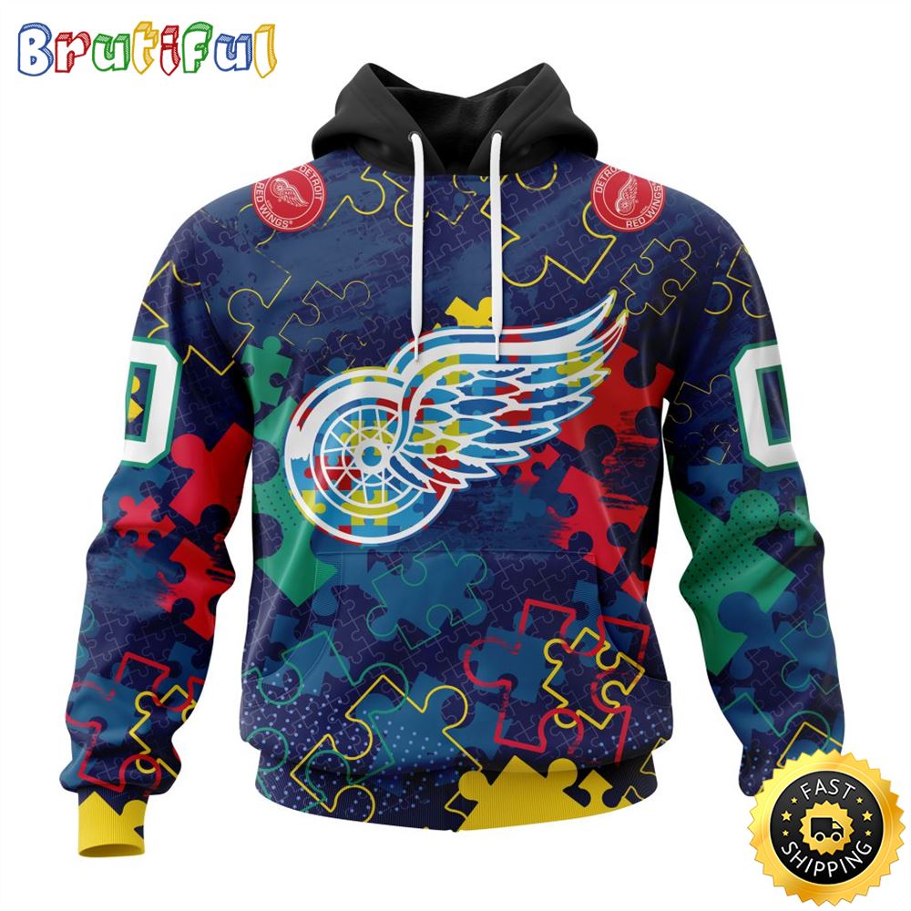 Personalized NHL Detroit Red Wings Specialized Fearless Against Autism All Over Print 3D Hoodie Unisex Hoodie 1 wytb6s