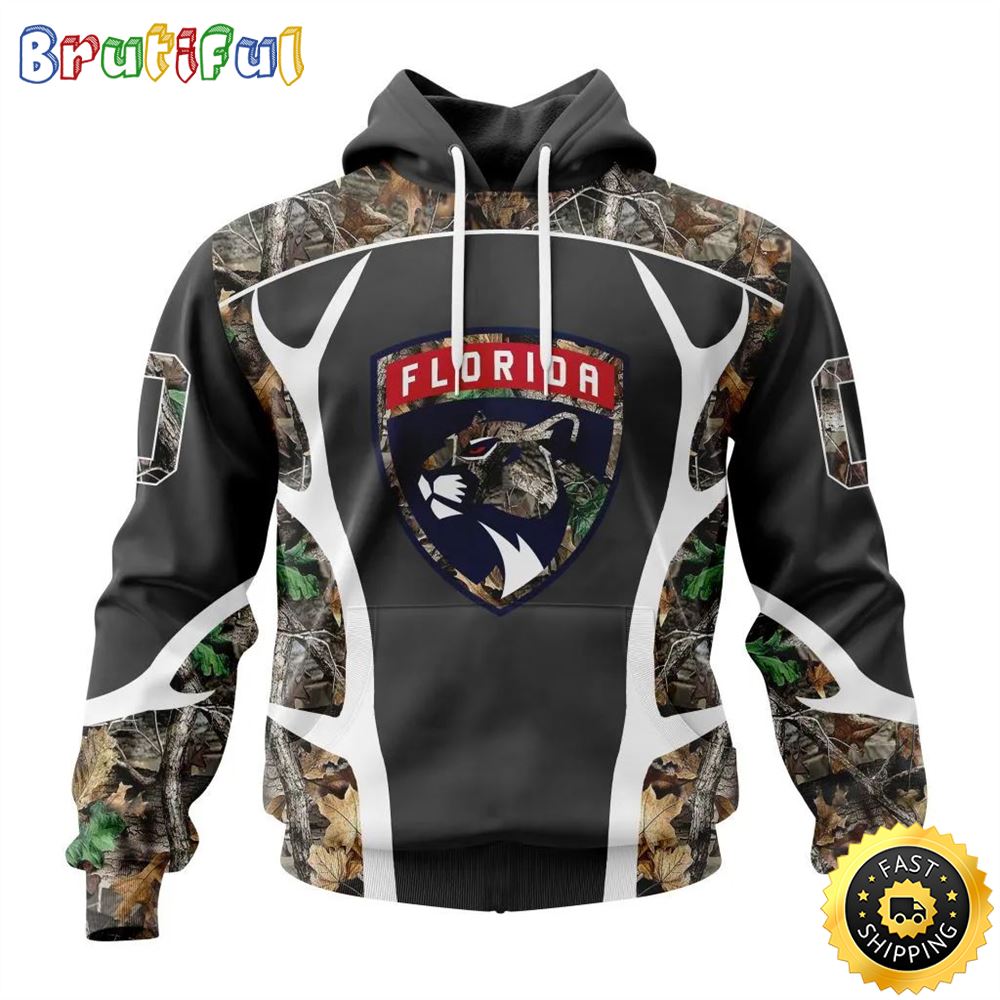 Personalized NHL Florida Panthers Hoodie Special Camo Hunting Design All Over Print 3D Unisex Hoodie 1 a8tcrx