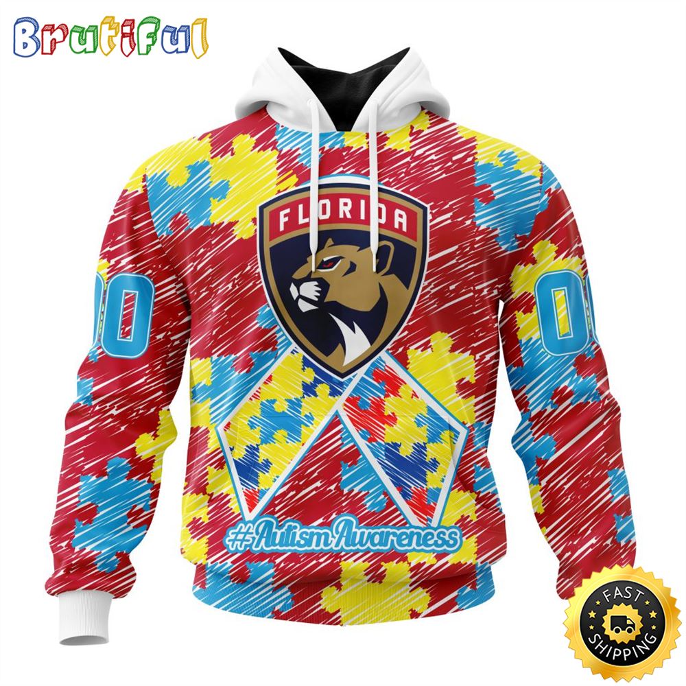 Personalized NHL Florida Panthers Special Autism Awareness Month All Over Print 3D Hoodie Unisex Hoodie 1 sks064