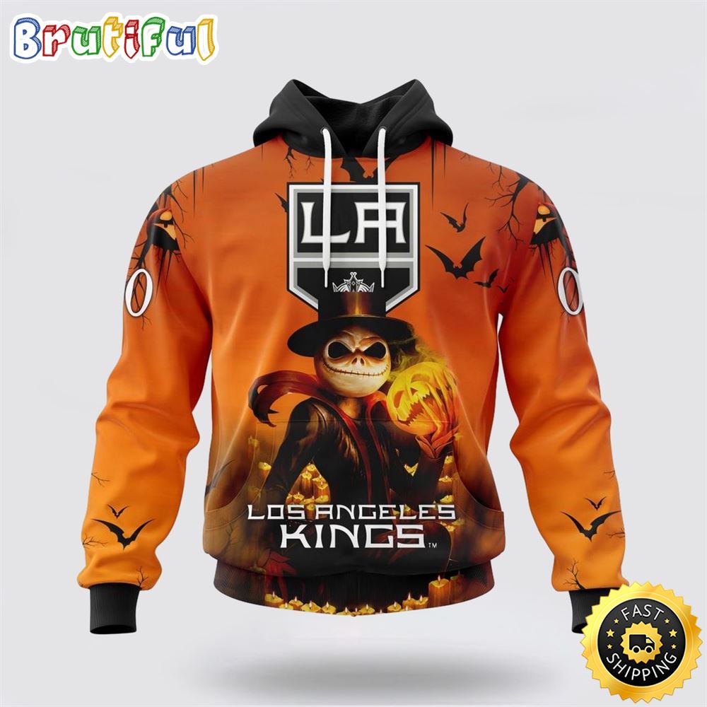 Personalized NHL Los Angeles Kings All Over Print 3D Hoodie Special Halloween Concepts Celebrate Halloween 1 mgvojr