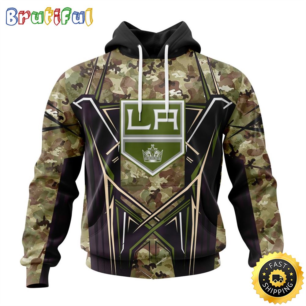 Personalized NHL Los Angeles Kings Hoodie Special Camo Color Design All Over Print 3D Unisex Hoodie 1 aqh0ad