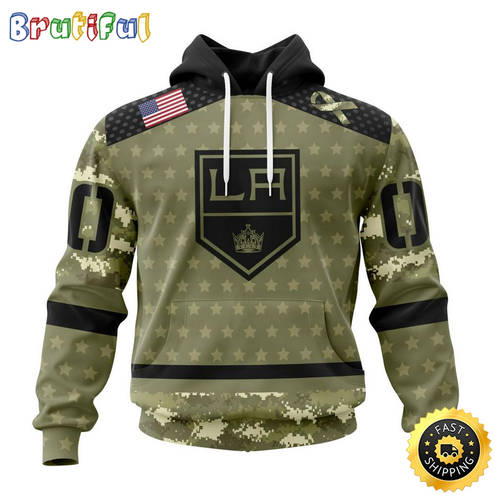 Personalized NHL Los Angeles Kings Hoodie Special Camo Military Appreciation All Over Print 3D Hoodie Unisex Hoodie 1 egsiyb