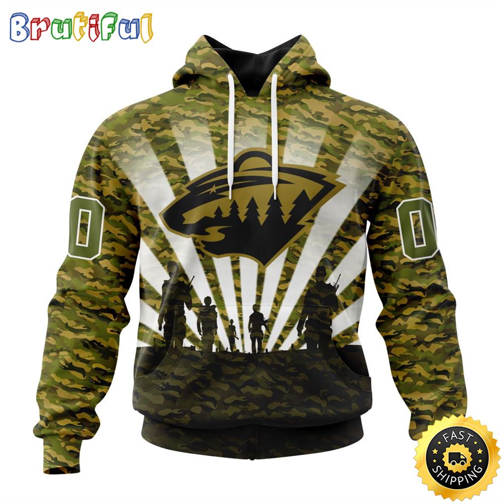 Personalized NHL Minnesota Wild All Over Print 3D Hoodie Military Camo Kits For Veterans Day And Rememberance Day 1 ewijk7