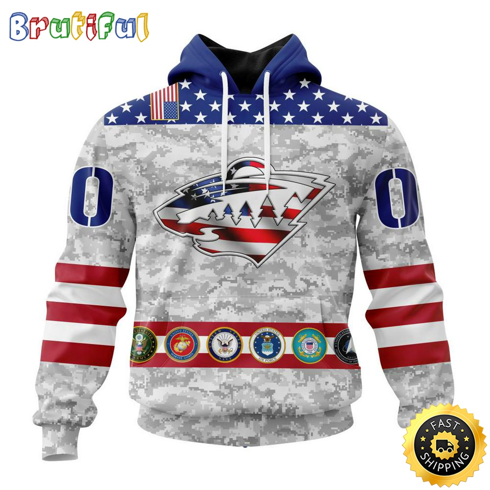 Personalized NHL Minnesota Wild Hoodie Armed Forces Appreciation All Over Print 3D Hoodie Unisex Tshirt Hoodie 1 jvzg7c