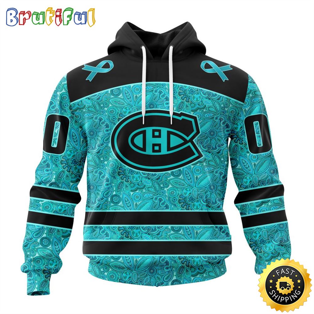 Personalized NHL Montreal Canadiens All Over Print 3D Hoodie Special Design Fight Ovarian Cancer Gift For Football Fans 1 rk9tma