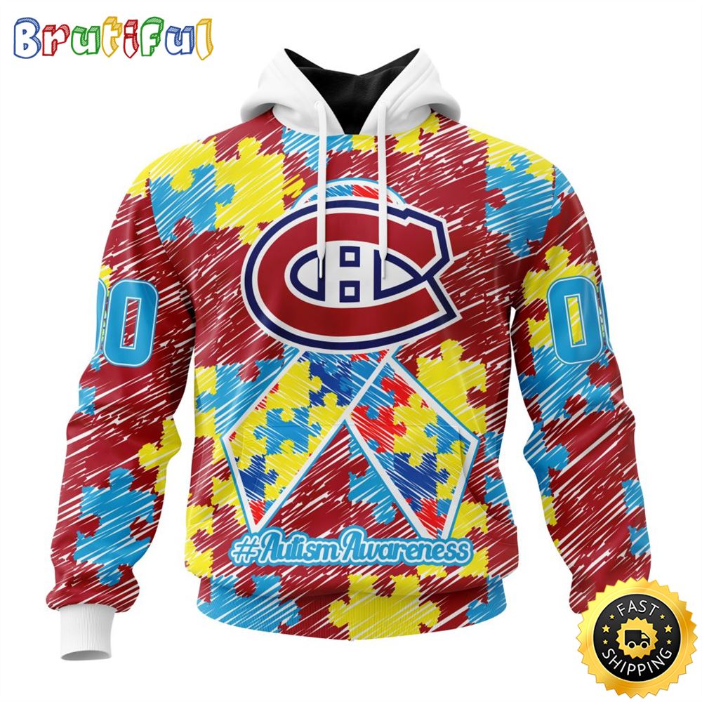 Personalized NHL Montreal Canadiens Special Autism Awareness Month All Over Print 3D Hoodie Unisex Hoodie 1 orlkdt
