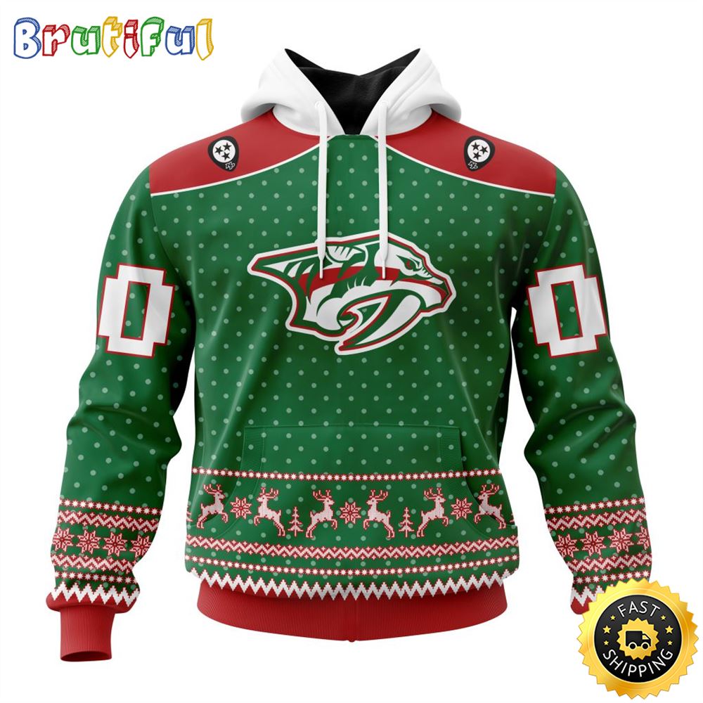 Personalized NHL Nashville Predators Special Ugly Christmas All Over Print 3D Hoodie Unisex Hoodie Tshirt Sweatshirt 1 rtba7k