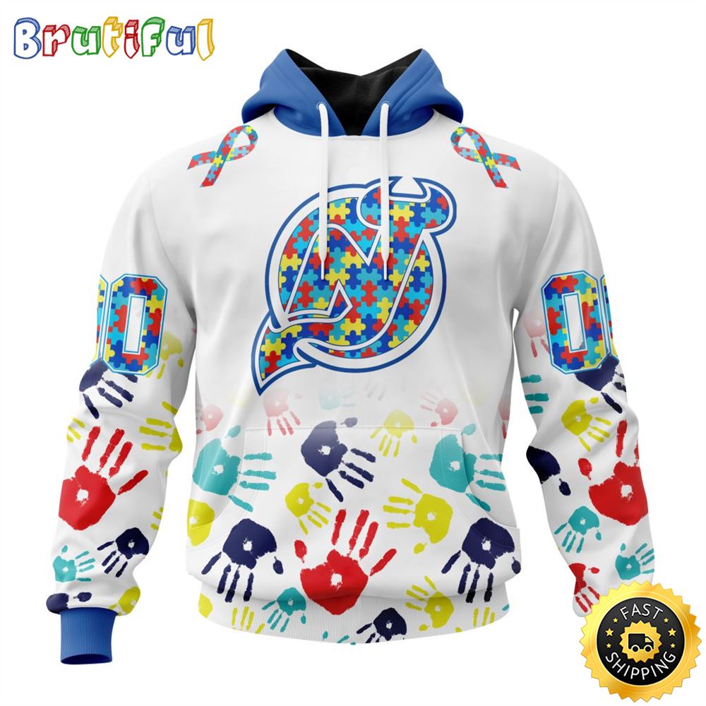 Personalized NHL New Jersey Devils Autism Awareness Hands Design All Over Print 3D Hoodie Unisex Hoodie 1 mkf52p