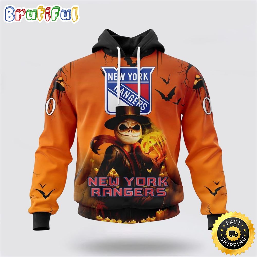 Personalized NHL New York Rangers All Over Print 3D Hoodie Special Halloween Concepts Celebrate Halloween 1 oa25n6