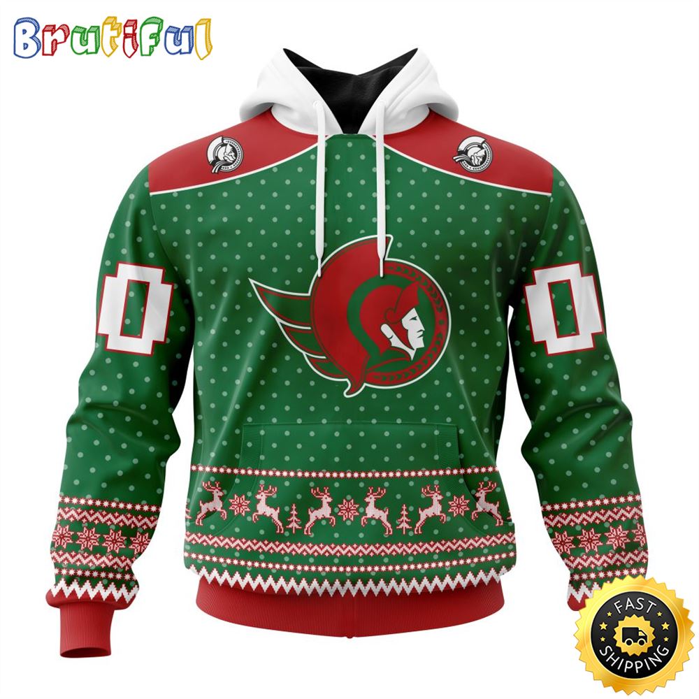 Personalized NHL Ottawa Senators Special Ugly Christmas All Over Print 3D Hoodie Unisex Hoodie Tshirt Sweatshirt 1 asbmrw