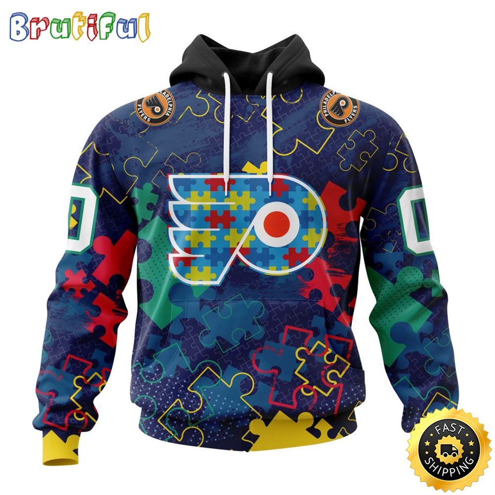 Personalized NHL Philadelphia Flyers Specialized Fearless Against Autism All Over Print 3D Hoodie Unisex Hoodie 1 vprb9q
