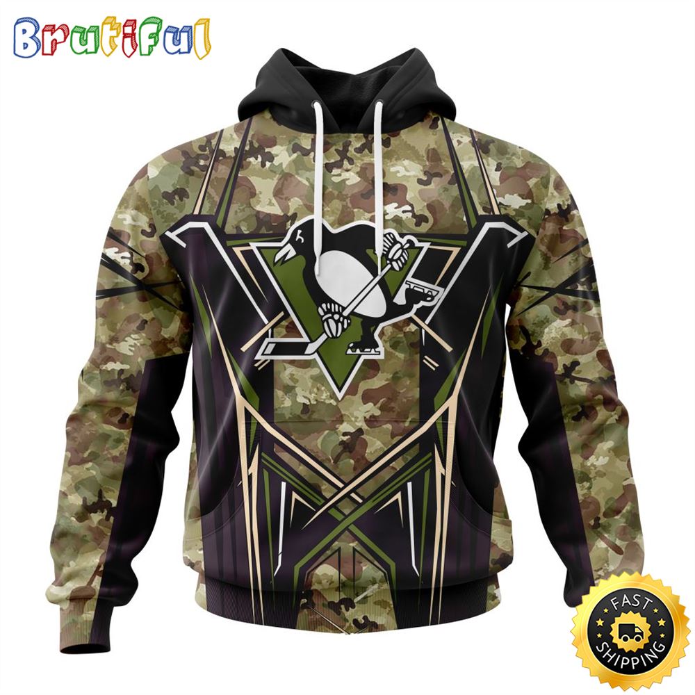 Personalized NHL Pittsburgh Penguins Hoodie Special Camo Color Design All Over Print 3D Unisex Hoodie 1 xqtjmr