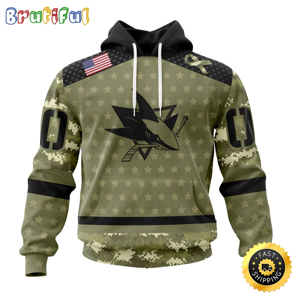Personalized NHL San Jose Sharks Hoodie Special Camo Military Appreciation All Over Print 3D Hoodie Unisex Hoodie 1 s01s6a