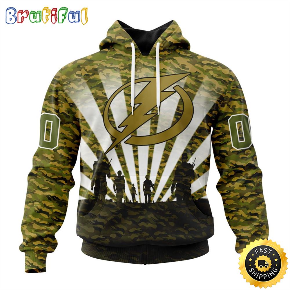 Personalized NHL Tampa Bay Lightning All Over Print 3D Hoodie Military Camo Kits For Veterans Day And Rememberance Day 1 p6nbbn