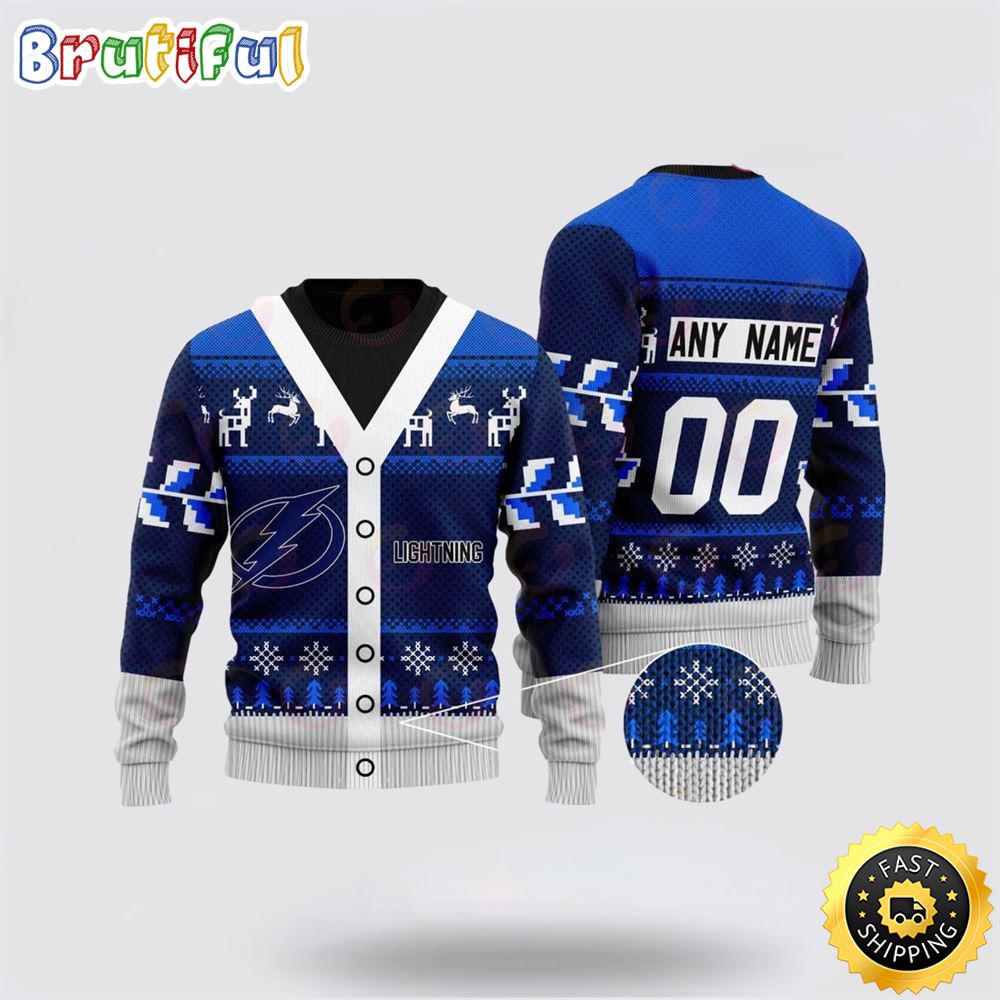 Personalized NHL Tampa Bay Lightning Crewneck Sweatshirt Special