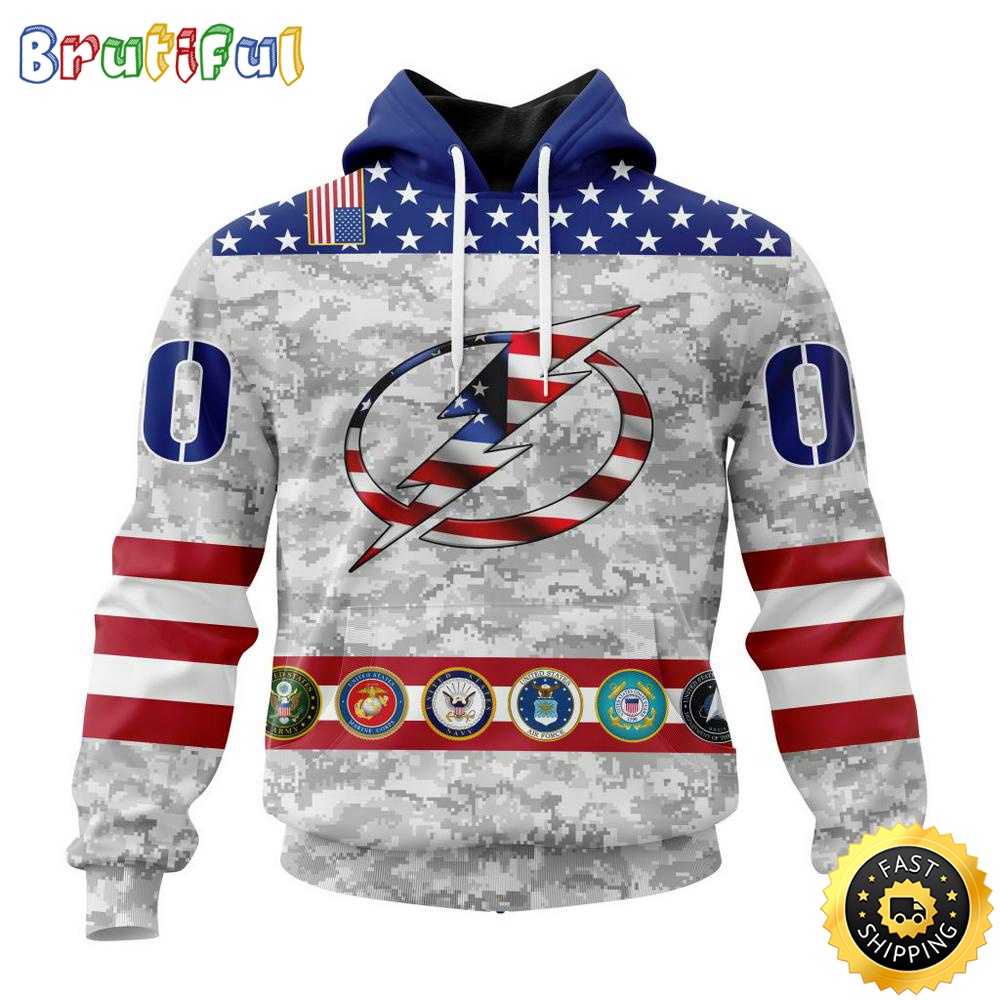 Personalized NHL Tampa Bay Lightning Hoodie Armed Forces Appreciation All Over Print 3D Hoodie Unisex Tshirt Hoodie 1 zsfuhk