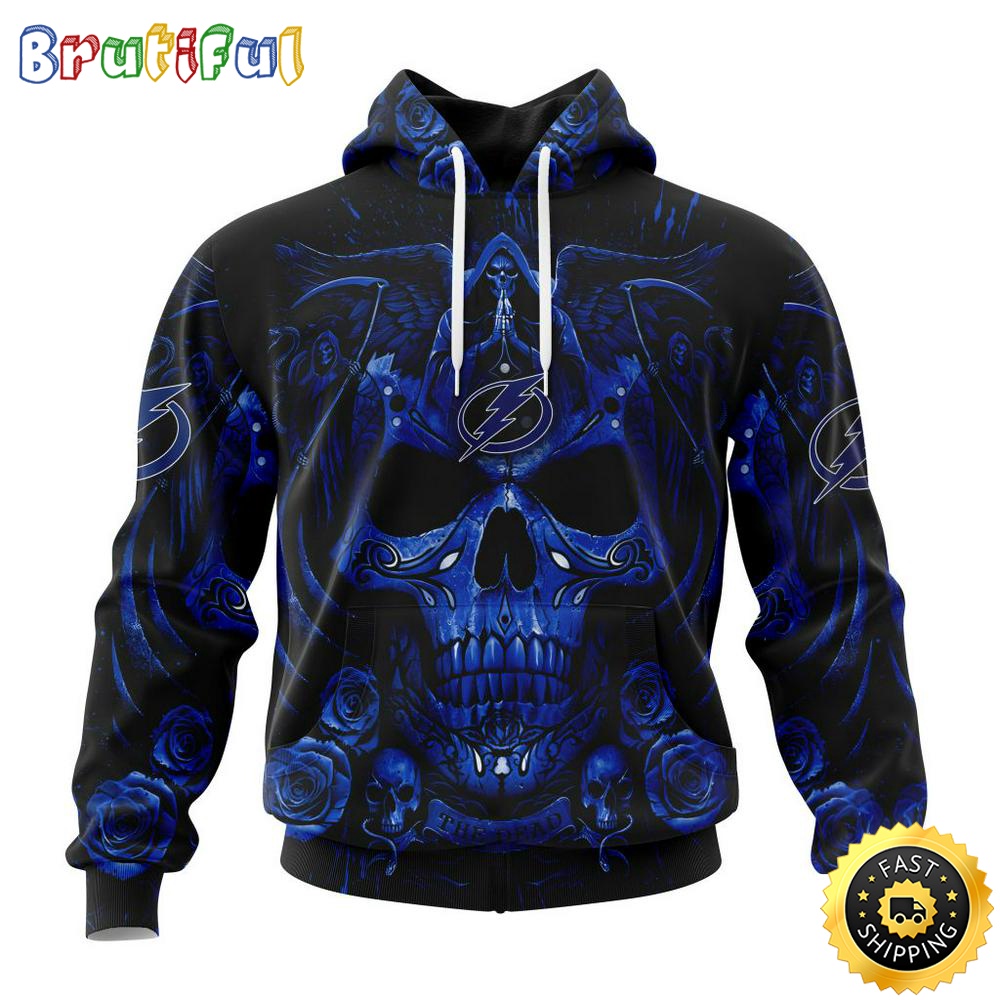 Personalized NHL Tampa Bay Lightning Hoodie Special Design With Skull Art All Over Print 3D Hoodie Unisex Tshirt Hoodie 1 vrusam