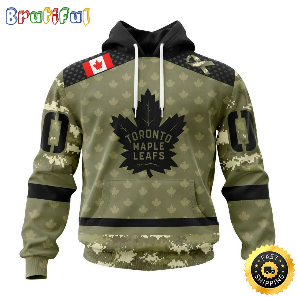 Personalized NHL Toronto Maple Leafs Hoodie Special Camo Military Appreciation All Over Print 3D Hoodie Unisex Hoodie 1 jtyjv1
