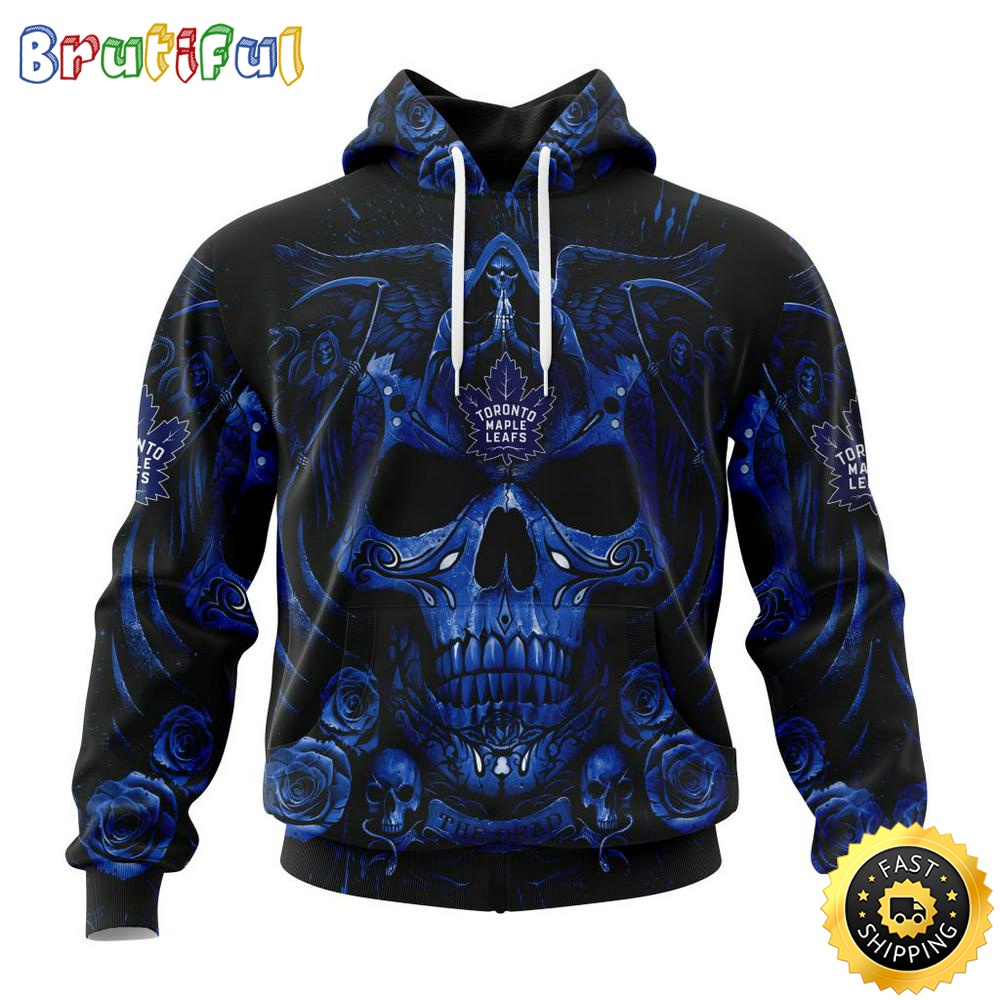 Personalized NHL Toronto Maple Leafs Hoodie Special Design With Skull Art All Over Print 3D Hoodie Unisex Tshirt Hoodie 1 jrkfet