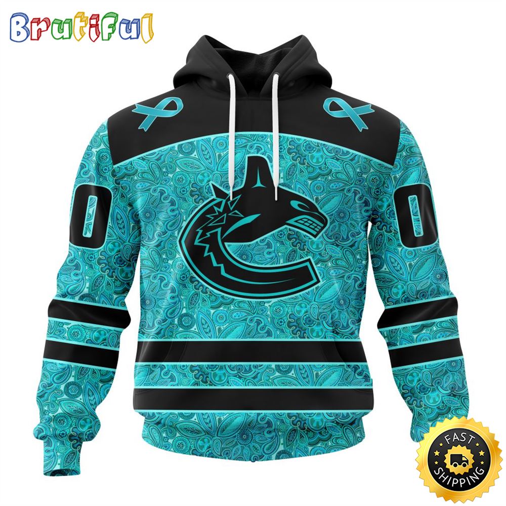 Personalized NHL Vancouver Canucks All Over Print 3D Hoodie Special Design Fight Ovarian Cancer Gift For Football Fans 1 kjf64l
