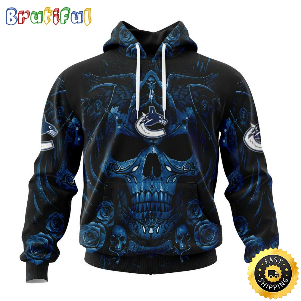 Personalized NHL Vancouver Canucks Hoodie Special Design With Skull Art All Over Print 3D Hoodie Unisex Tshirt Hoodie 1 mmn95b