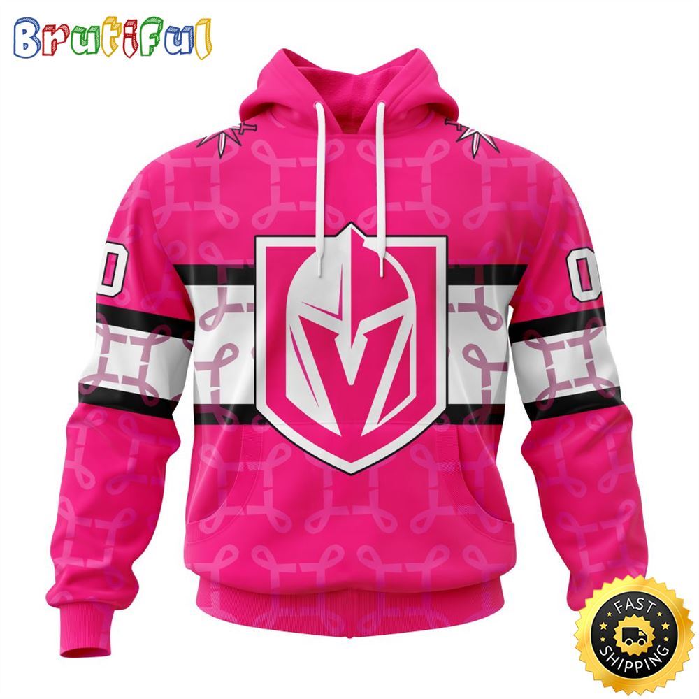 Personalized NHL Vegas Golden Knights I Pink I Can In October We Wear Pink Breast Cancer All Over Print 3D Hoodie Unisex Hoodie Tshirt Sweatshirt 1 gruokn