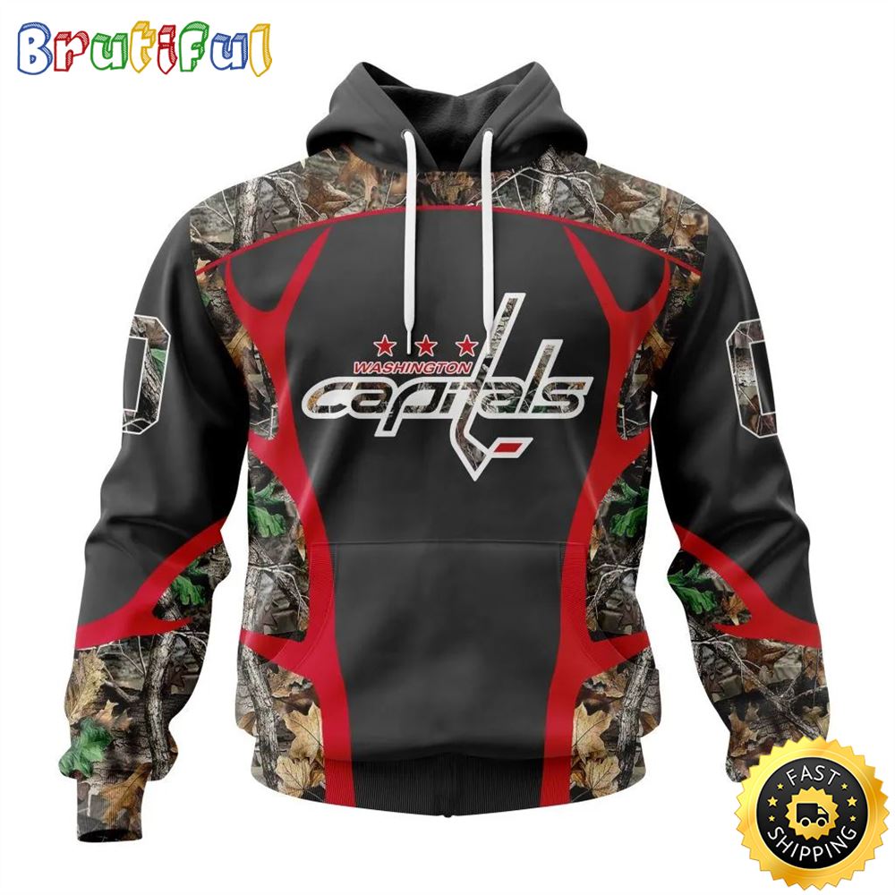 Personalized NHL Washington Capitals Hoodie Special Camo Hunting Design All Over Print 3D Unisex Hoodie 1 varvqf