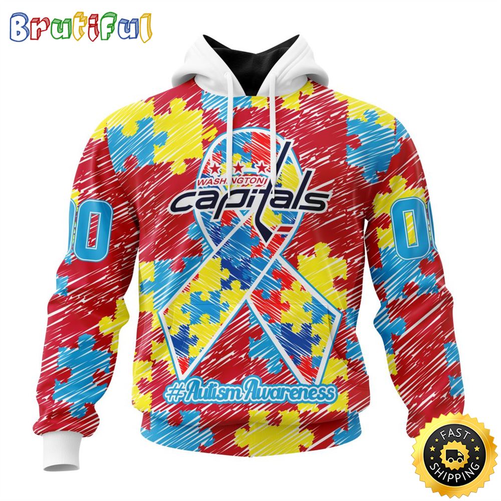 Personalized NHL Washington Capitals Special Autism Awareness Month All Over Print 3D Hoodie Unisex Hoodie 1 haizob