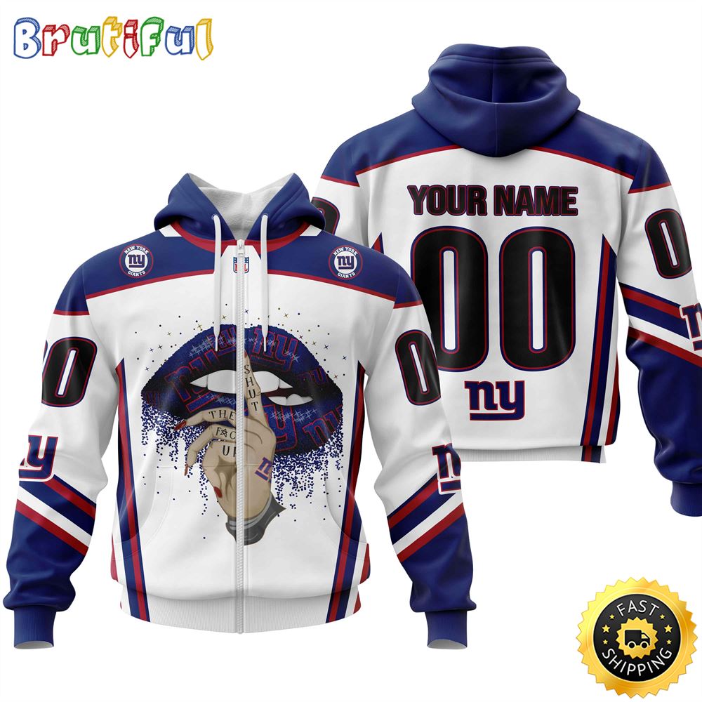 Personalized New York Giants All Over Print Zip Hoodie 3D Please Control A mouth Unisex Zip Hoodie 1 qp4bay