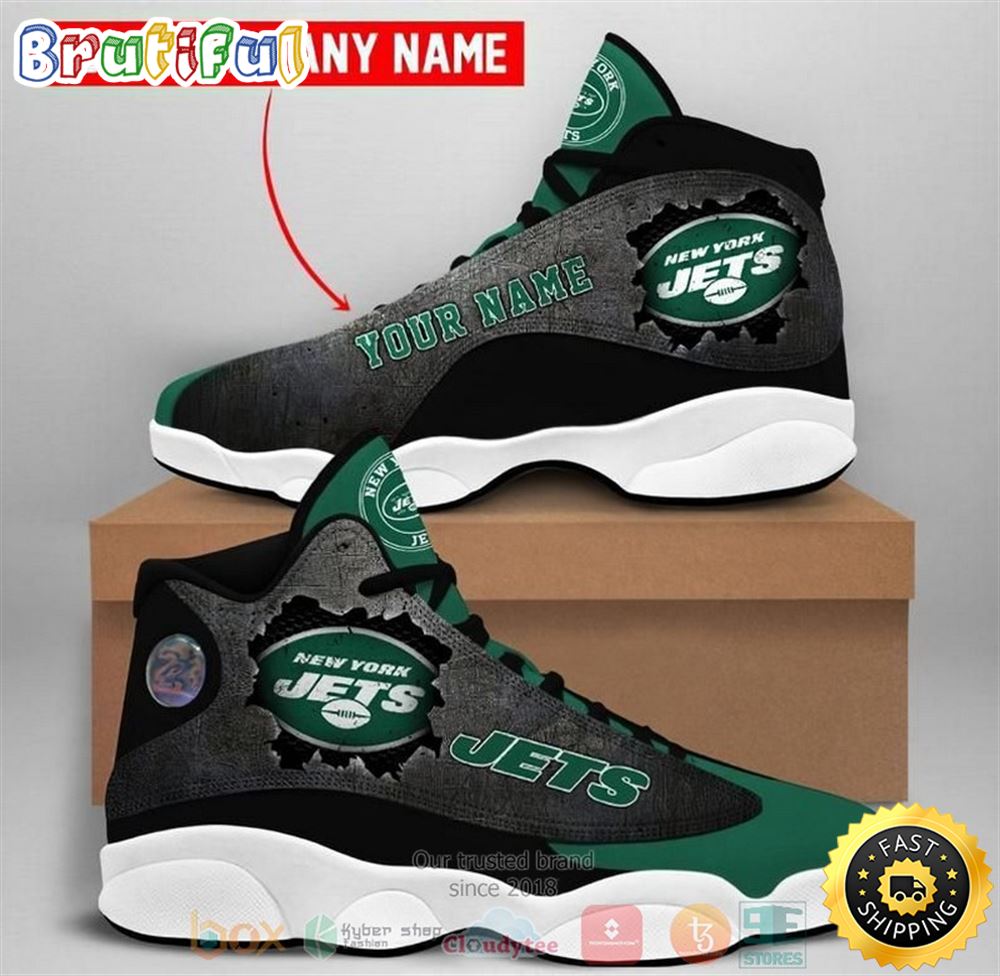 Personalized New York Jets Football Nfl Logo Custom Air Jordan 13 Shoes atmhah
