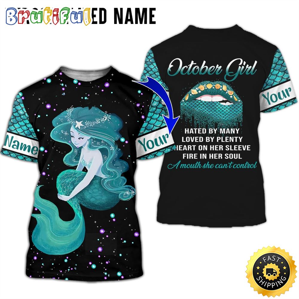 Personalized October Girl Love By Plenty All Over Print 3D T Shirt Gift For Woman 1 pzpxul