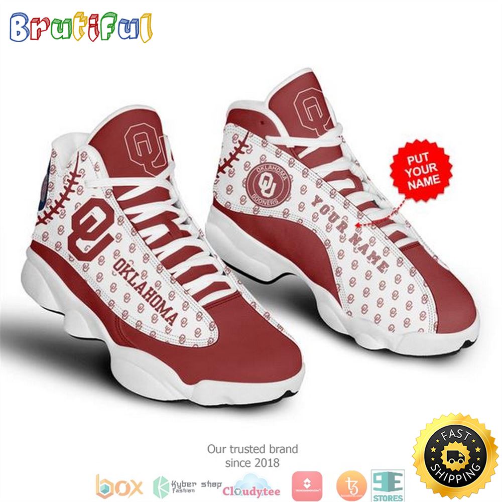 Personalized Oklahoma Sooners Nfl 2 Football Air Jordan 13 Sneaker Shoes kv3pbg