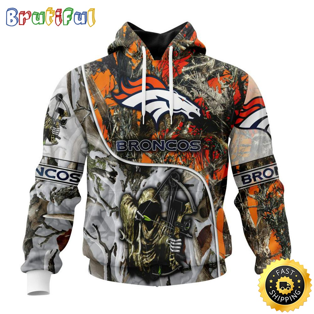 Personalized Personalized NFL Denver Broncos Hoodie Special Fall And Winter Bow Hunting All Over Print 3D Hoodie cekgs2