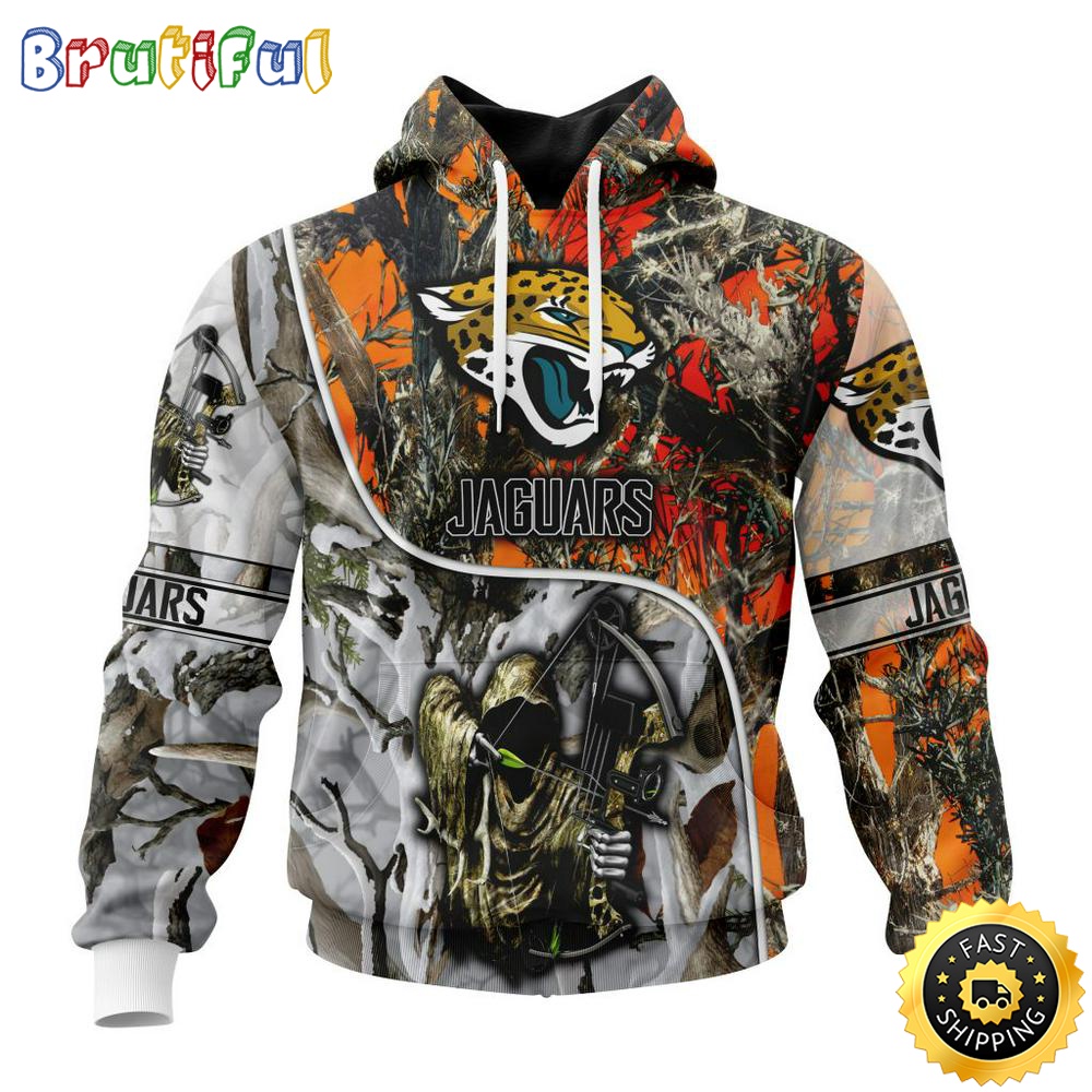 Personalized Personalized NFL Jacksonville Jaguars Hoodie Special Fall And Winter Bow Hunting All Over Print 3D Hoodie nhda5i