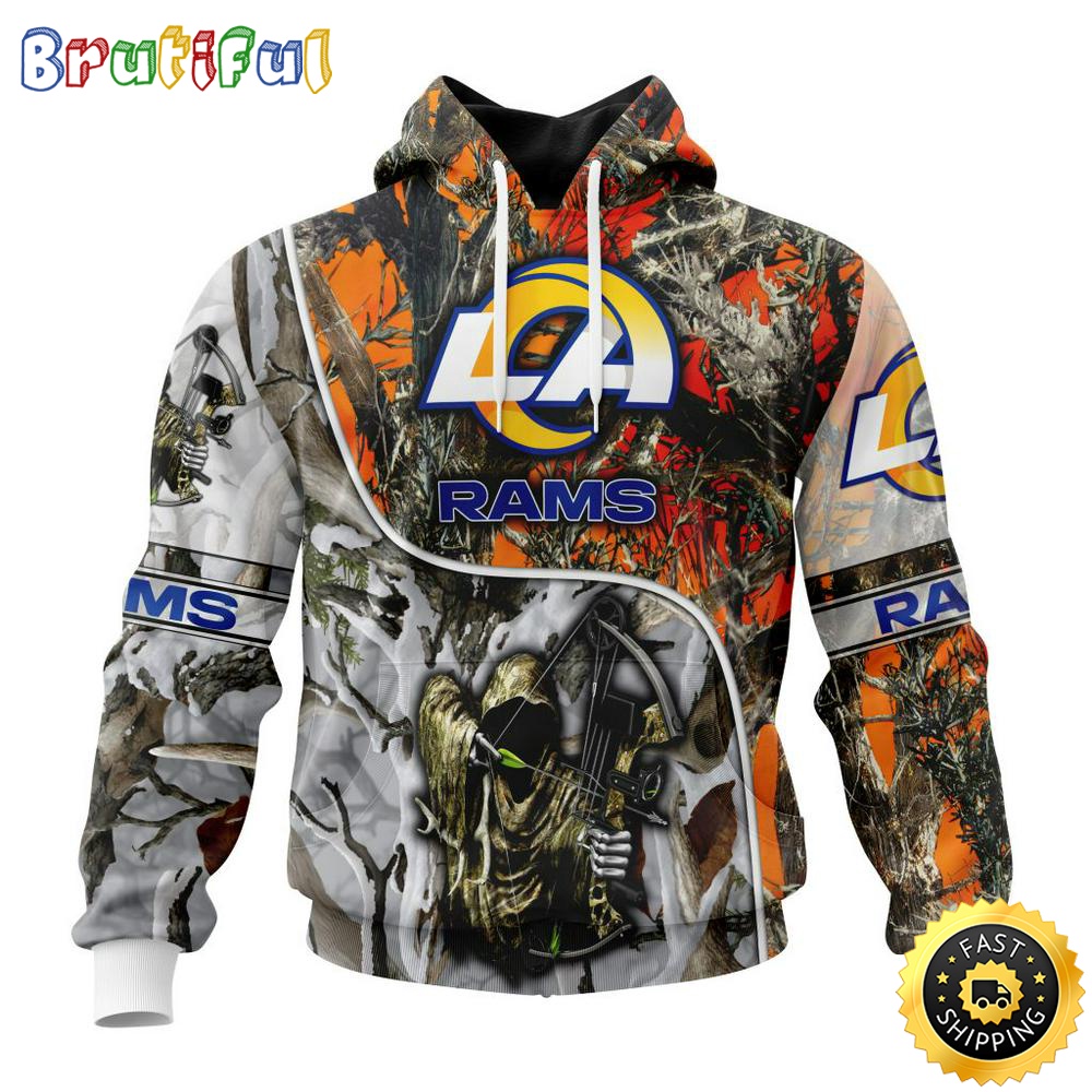 Personalized Personalized NFL Los Angeles Rams Hoodie Special Fall And Winter Bow Hunting All Over Print 3D Hoodie zwi1x9