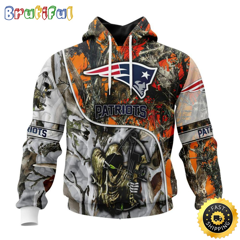 Personalized Personalized NFL New England Patriots Hoodie Special Fall And Winter Bow Hunting All Over Print 3D Hoodie l4tuih