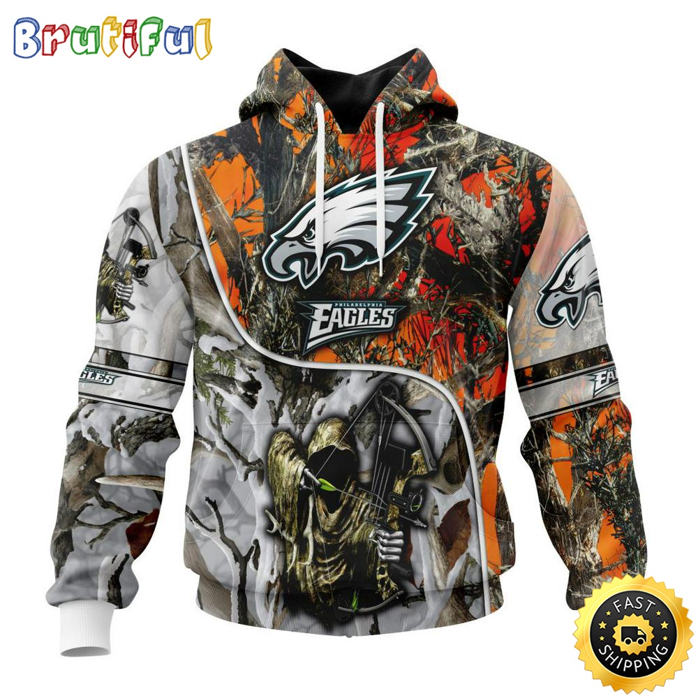 Personalized Personalized NFL Philadelphia Eagles Hoodie Special Fall And Winter Bow Hunting All Over Print 3D Hoodie dsdtbh