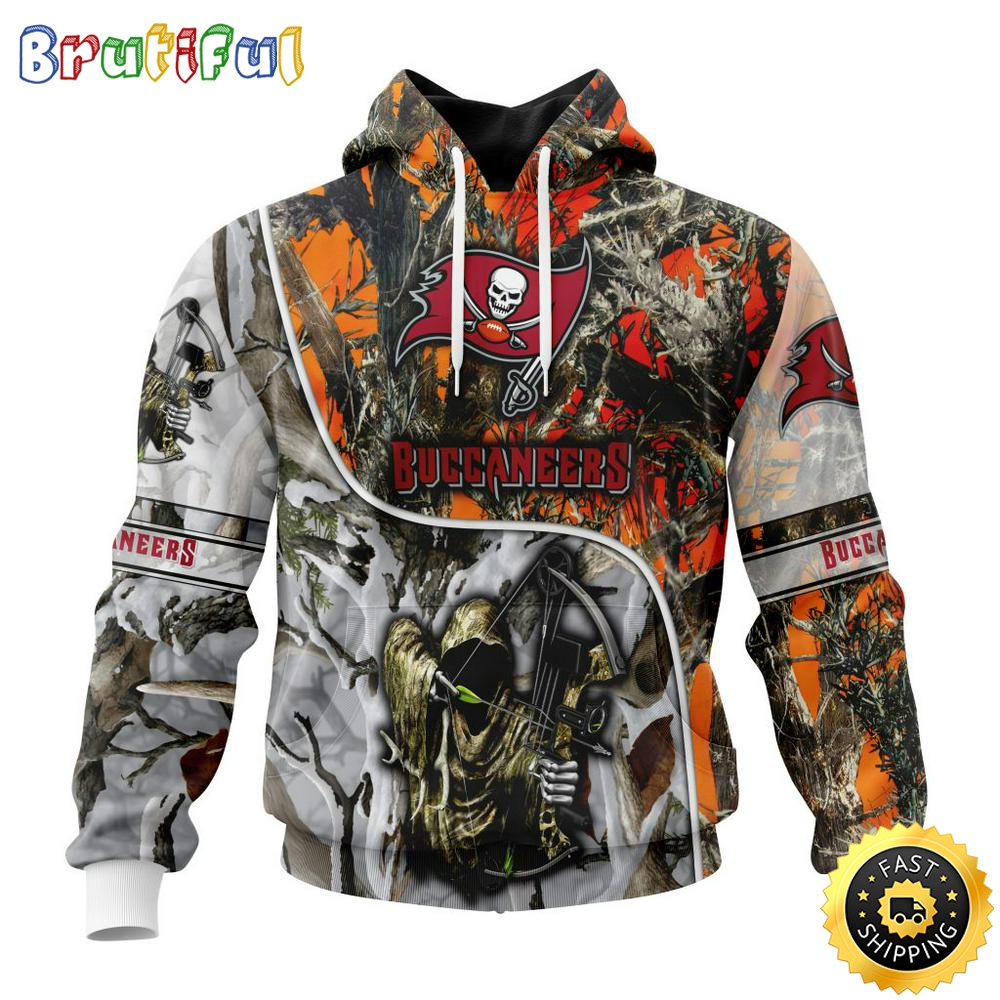 Personalized Personalized NFL Tampa Bay Buccaneers Hoodie Special Fall And Winter Bow Hunting All Over Print 3D Hoodie hrxmaf