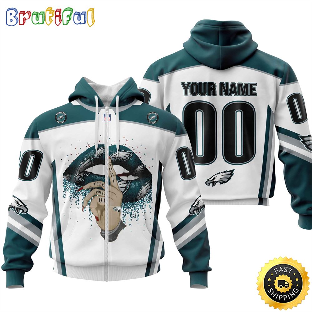 Personalized Philadelphia Eagles All Over Print Zip Hoodie 3D Please Control A mouth Unisex Zip Hoodie 1 k2txi8