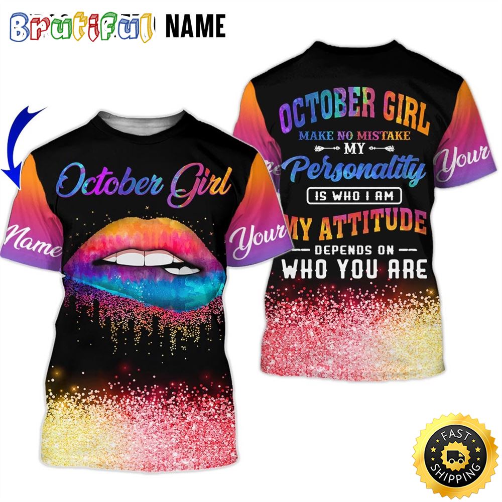 Personalized Pink October Girl Confidence All Over Print 3D T Shirt Gift For Woman 1 rkwcs4