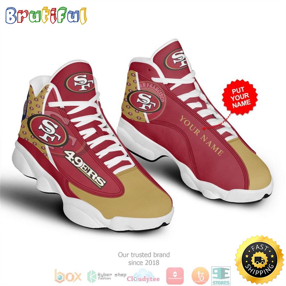 Personalized San Francisco 49Ers Nfl 1 Football Air Jordan 13 Sneaker Shoes sxydy1