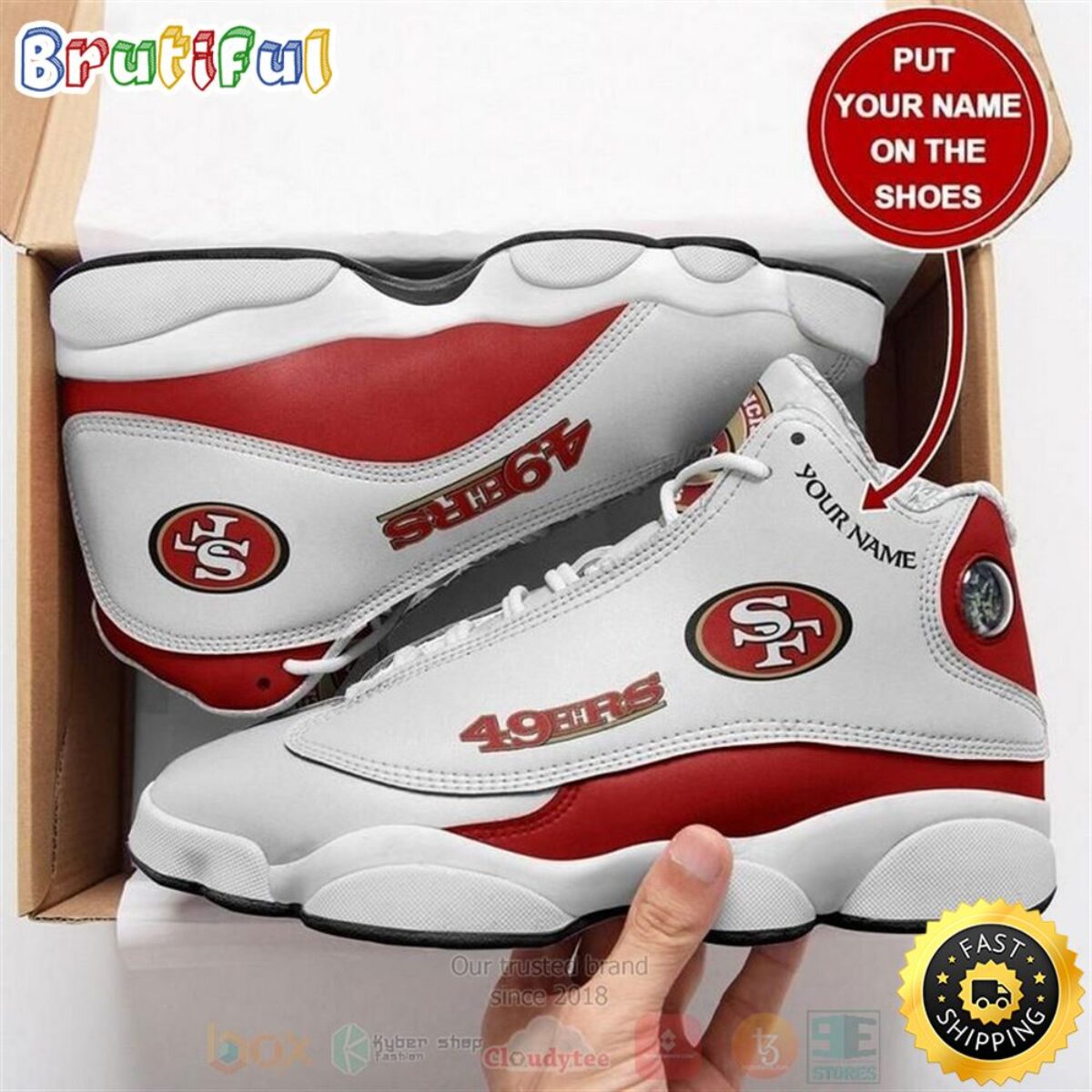 Personalized San Francisco 49Ers Nfl Team Custom Air Jordan  display picture 2