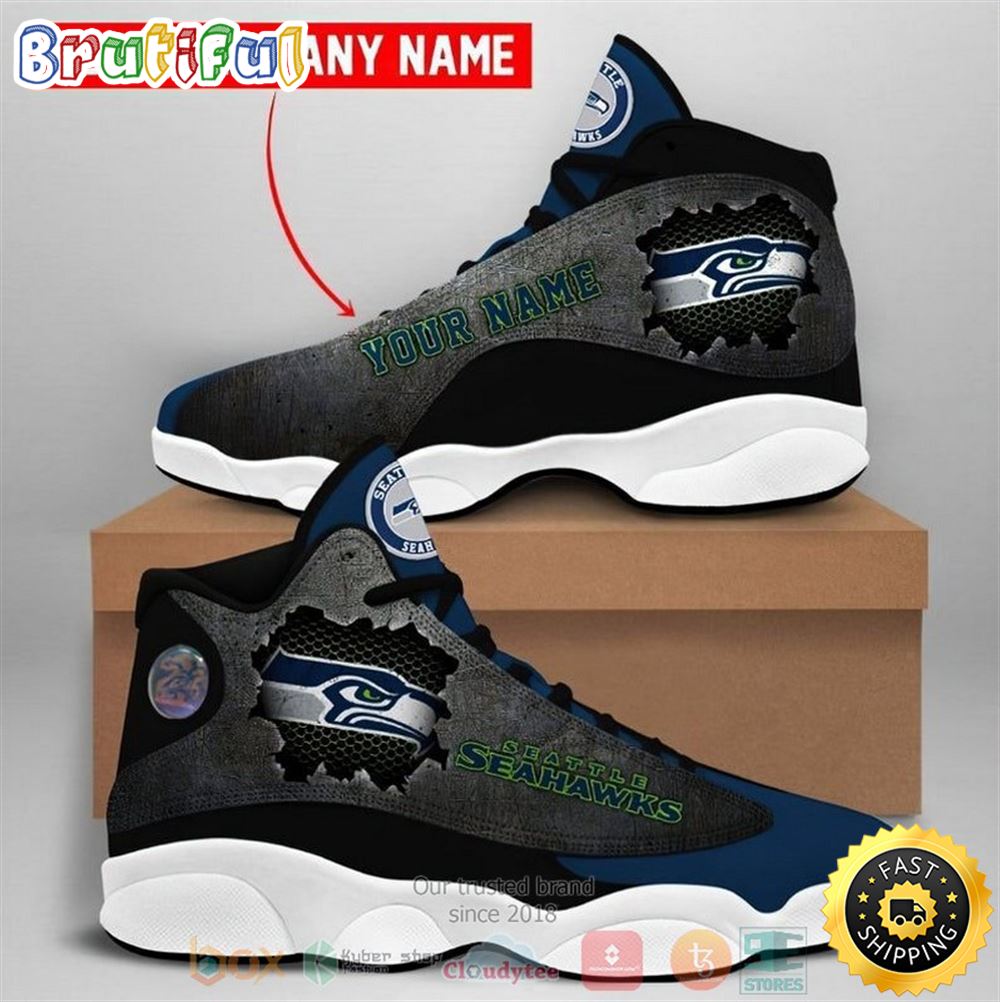 Personalized Seattle Seahawks Football Nfl Custom Air Jordan 13 Shoes xvchds