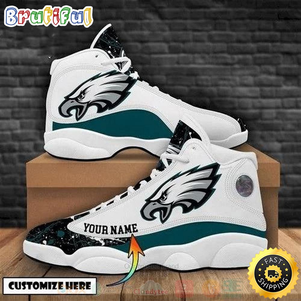 Philadelphia Eagles Nfl Football Teams Custom Name Air Jordan 13 Shoes gdwsxx