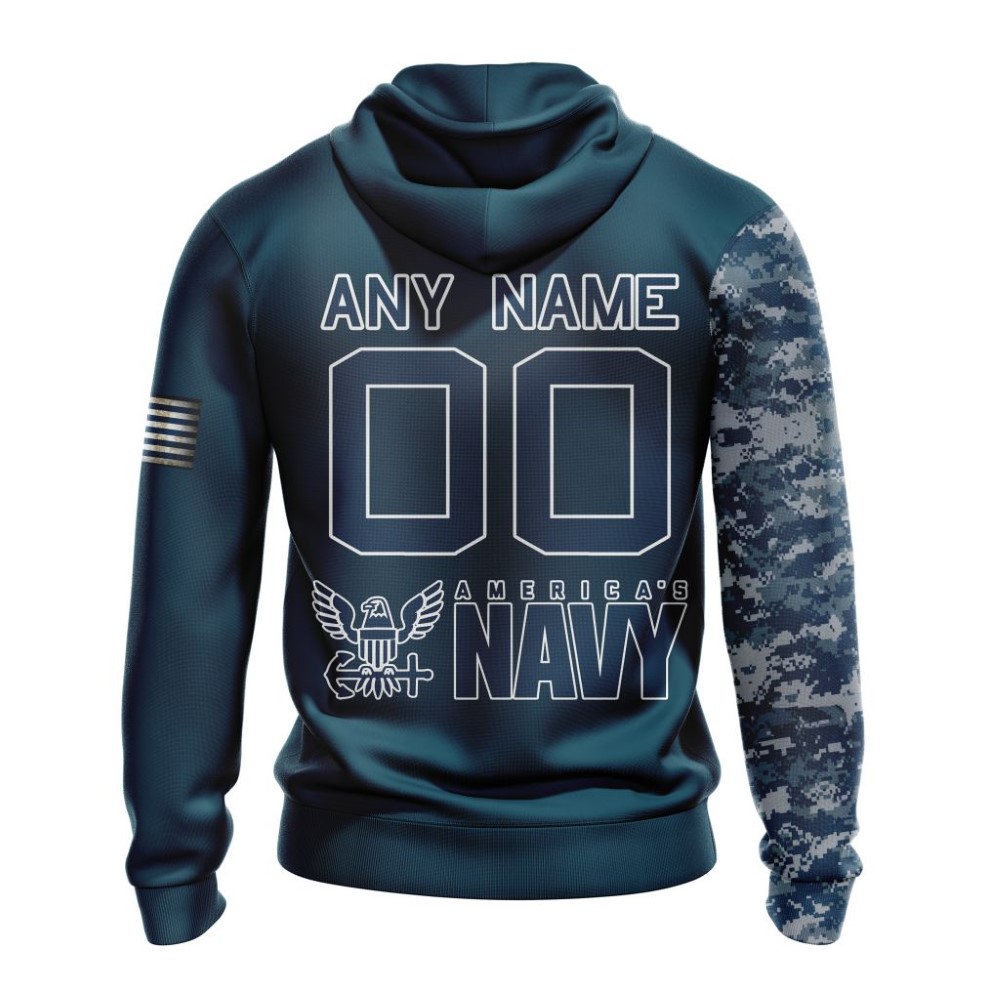 Pittsburgh Steelers Hoodie Special Navy Camo Veteran Design